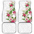 Hawaii Tropical Flowers Car Mats Polynesian Tattoo White