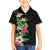 Hawaii Tropical Flowers Hawaiian Shirt Polynesian Tattoo Black