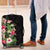 Hawaii Tropical Flowers Luggage Cover Polynesian Tattoo Black