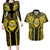 Niue The Rock Couples Matching Long Sleeve Bodycon Dress and Hawaiian Shirt The Island Of The Uga - Polynesian Pride