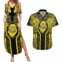 Niue The Rock Couples Matching Summer Maxi Dress and Hawaiian Shirt The Island Of The Uga - Polynesian Pride