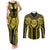 Niue The Rock Couples Matching Tank Maxi Dress and Long Sleeve Button Shirt The Island Of The Uga - Polynesian Pride