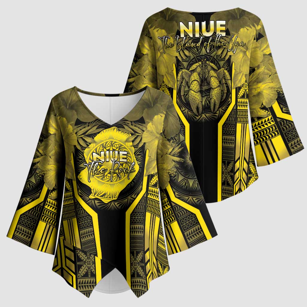 Niue The Rock Kimono Sleeve Blouse The Island Of The Uga - Polynesian Pride