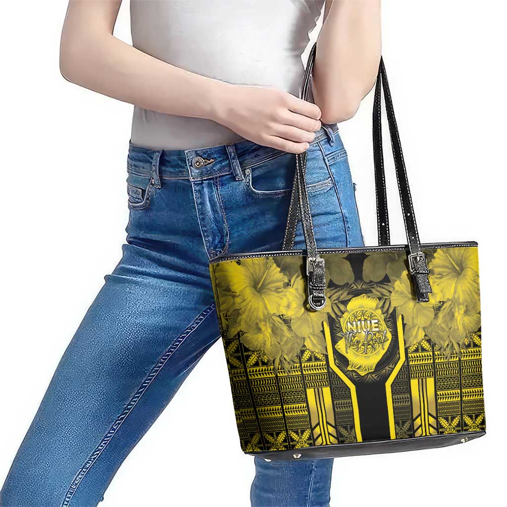 Niue The Rock Leather Tote Bag The Island Of The Uga - Polynesian Pride