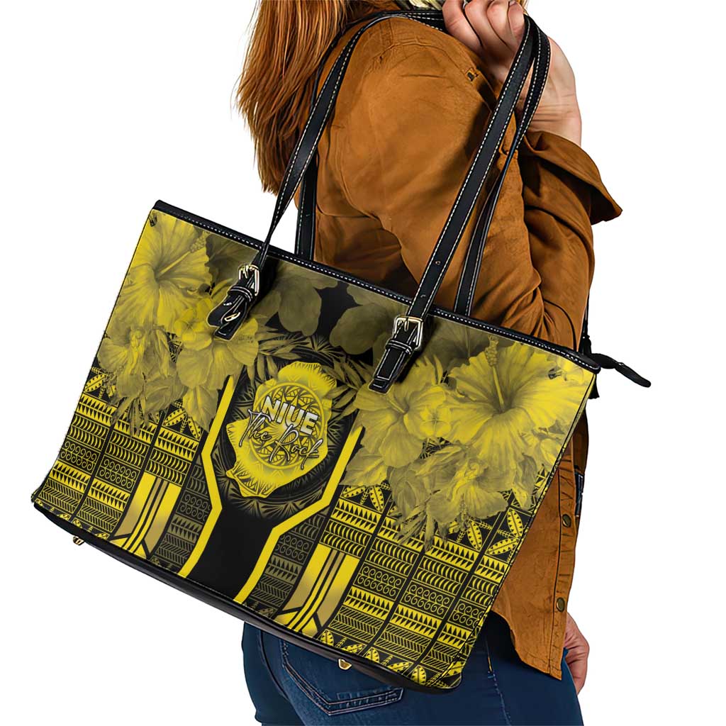 Niue The Rock Leather Tote Bag The Island Of The Uga - Polynesian Pride