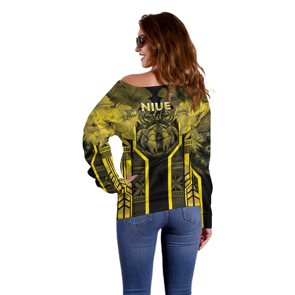 Niue The Rock Off Shoulder Sweater The Island Of The Uga - Polynesian Pride