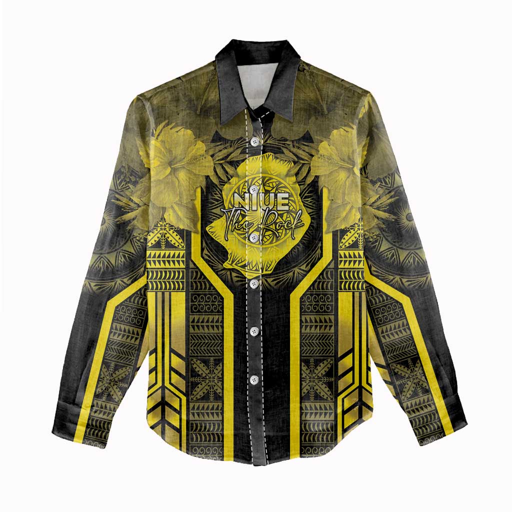 Niue The Rock Women Casual Shirt The Island Of The Uga - Polynesian Pride