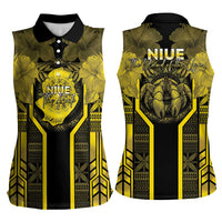 Niue The Rock Women Sleeveless Polo Shirt The Island Of The Uga - Polynesian Pride