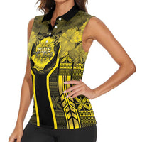 Niue The Rock Women Sleeveless Polo Shirt The Island Of The Uga - Polynesian Pride