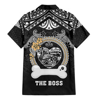 Personalized Shiba Inu Dog Family Matching Mermaid Dress and Hawaiian Shirt With Polynesian Heart Name Tags LT05 - Polynesian Pride