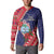 Guam Christmas Button Sweatshirt Felis Nabidat Guaman Seal With Poinsettia