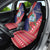 Guam Christmas Car Seat Cover Felis Nabidat Guaman Seal With Poinsettia