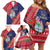 Guam Christmas Family Matching Off Shoulder Short Dress and Hawaiian Shirt Felis Nabidat Guaman Seal With Poinsettia