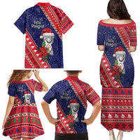Guam Christmas Family Matching Puletasi and Hawaiian Shirt Felis Nabidat Guaman Seal With Poinsettia LT05 - Polynesian Pride