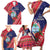 Guam Christmas Family Matching Short Sleeve Bodycon Dress and Hawaiian Shirt Felis Nabidat Guaman Seal With Poinsettia