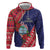 Guam Christmas Hoodie Felis Nabidat Guaman Seal With Poinsettia