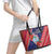 Guam Christmas Leather Tote Bag Felis Nabidat Guaman Seal With Poinsettia