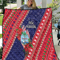 Guam Christmas Quilt Felis Nabidat Guaman Seal With Poinsettia