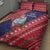 Guam Christmas Quilt Bed Set Felis Nabidat Guaman Seal With Poinsettia