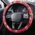 Guam Christmas Steering Wheel Cover Felis Nabidat Guaman Seal With Poinsettia