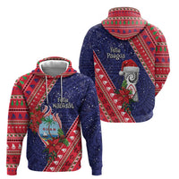 Guam Christmas Zip Hoodie Felis Nabidat Guaman Seal With Poinsettia LT05 - Polynesian Pride