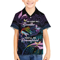 Personalised Polynesia Memorial Family Matching Long Sleeve Bodycon Dress and Hawaiian Shirt Always Remembered Dragonfly Polynesian Style LT05 Son's Shirt Colorful - Polynesian Pride