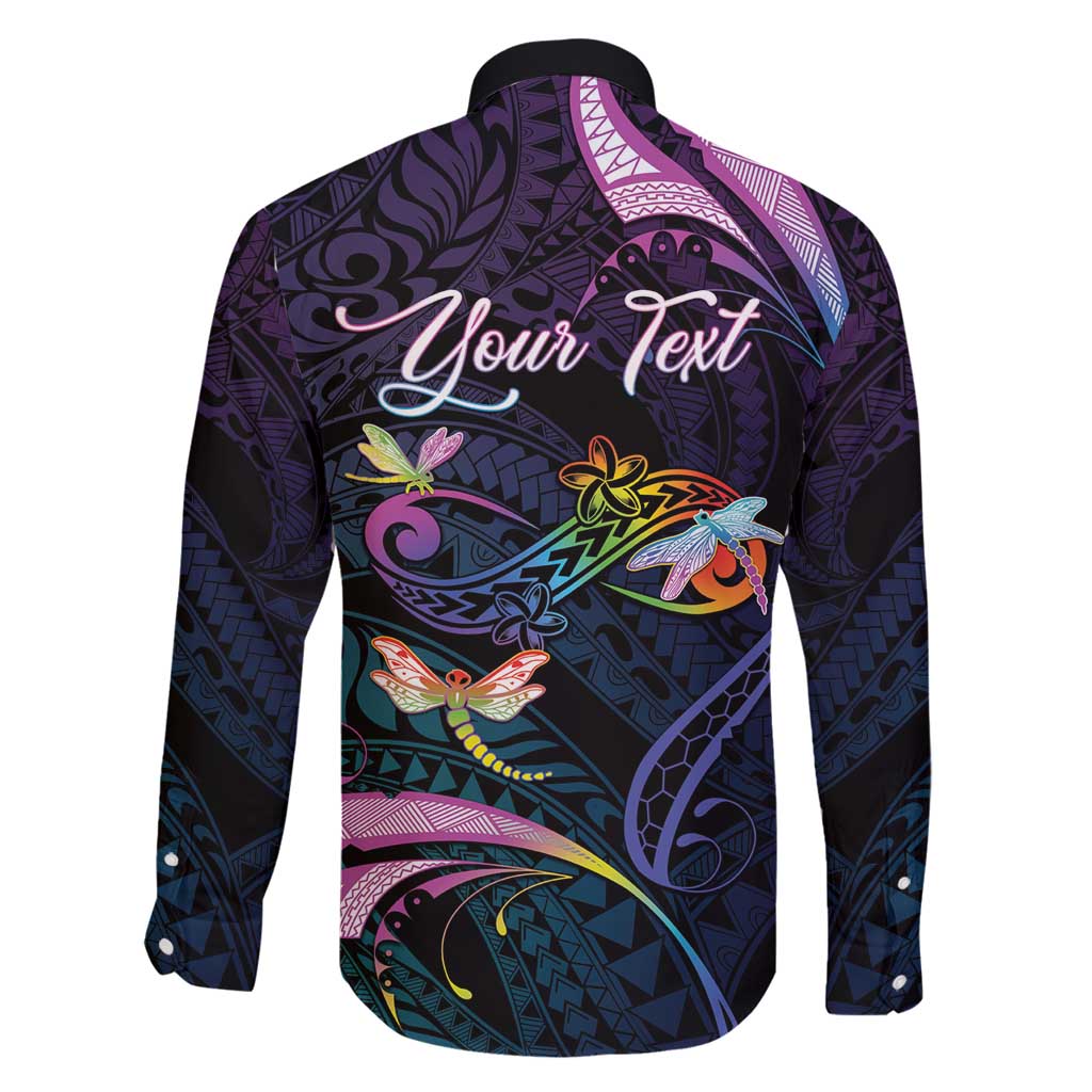 Personalised Polynesia Memorial Family Matching Mermaid Dress and Hawaiian Shirt Always Remembered Dragonfly Polynesian Style