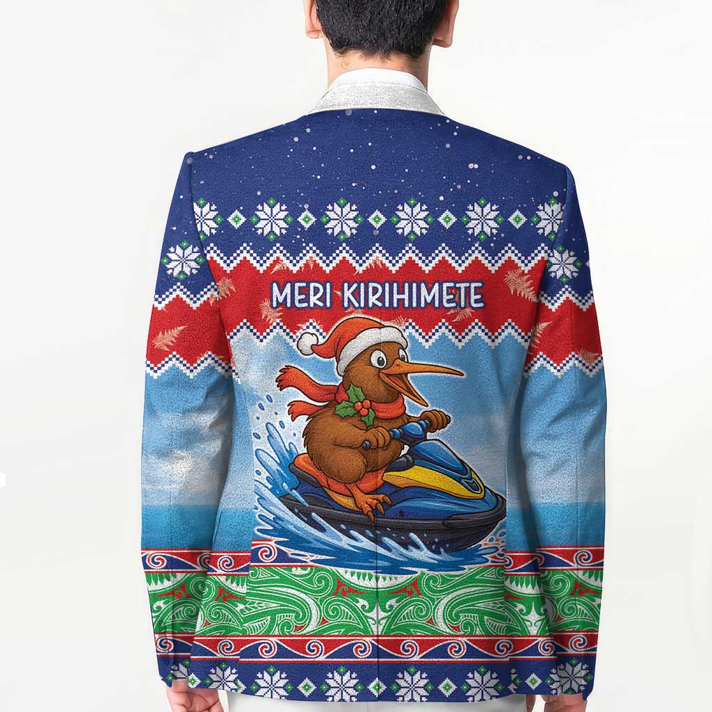 New Zealand Christmas Blazer Funny Jet Ride Kiwi Xmas - Polynesian Pride