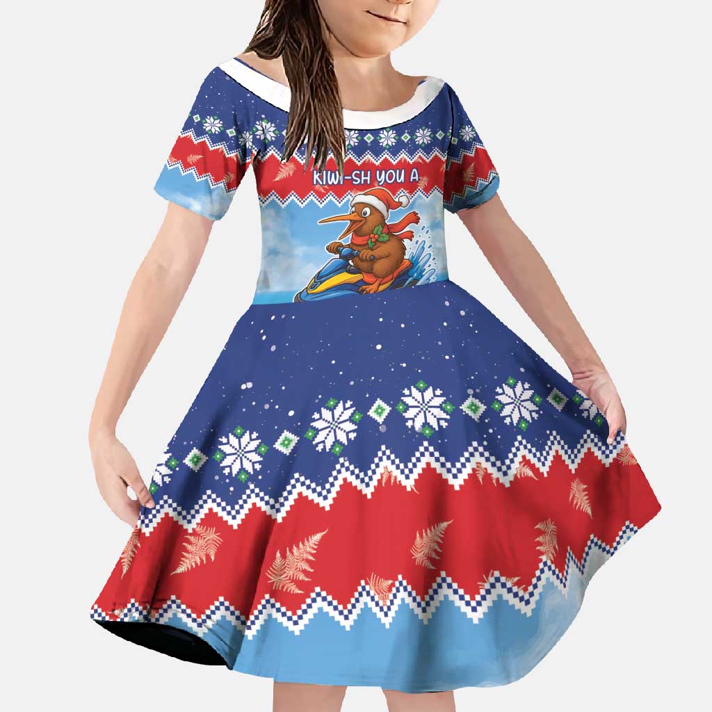 New Zealand Christmas Family Matching Off Shoulder Maxi Dress and Hawaiian Shirt Funny Jet Ride Kiwi Xmas - Polynesian Pride