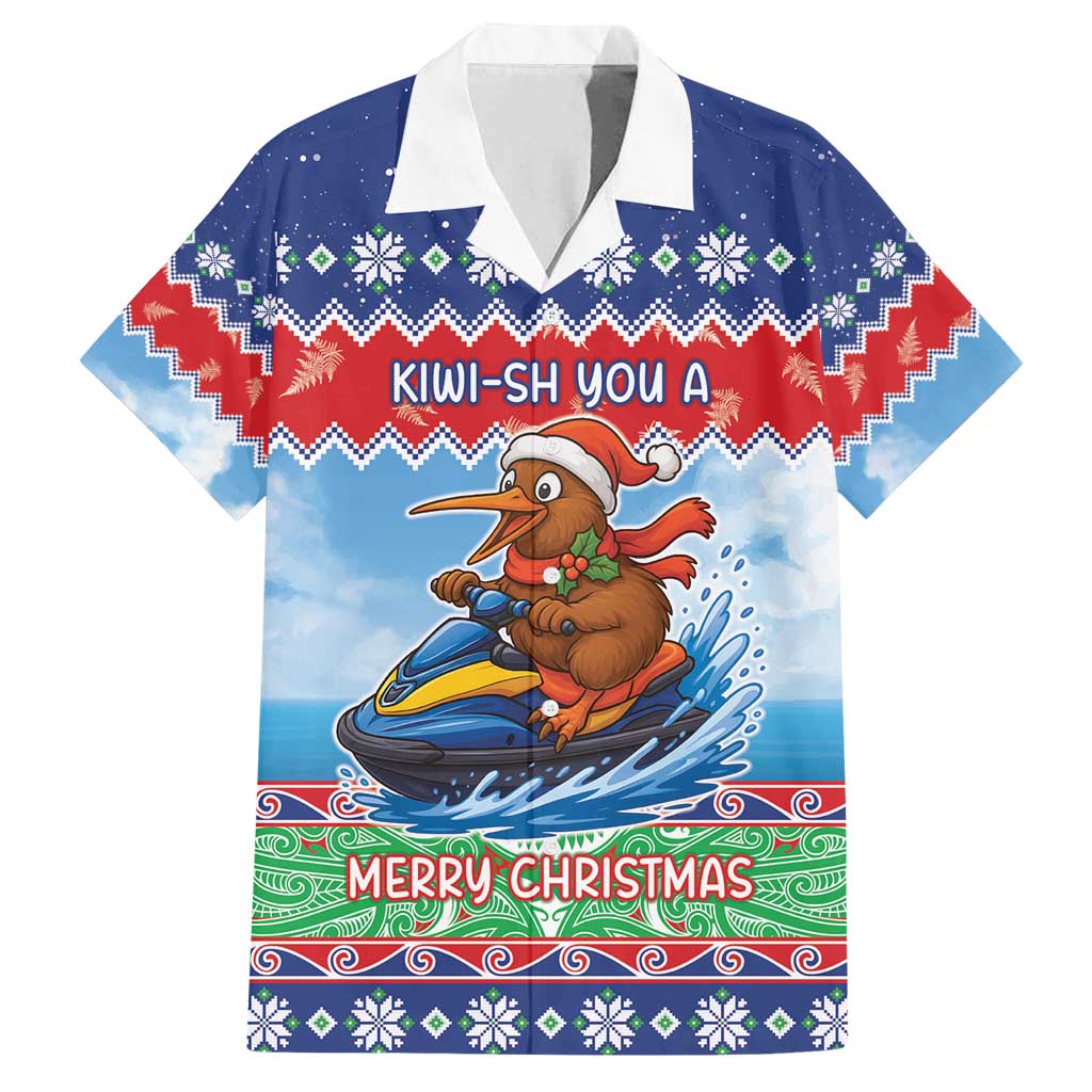 New Zealand Christmas Family Matching Puletasi and Hawaiian Shirt Funny Jet Ride Kiwi Xmas - Polynesian Pride