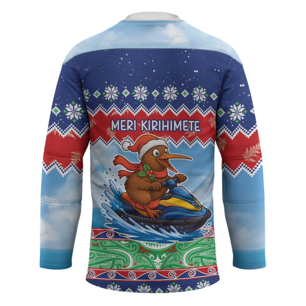New Zealand Christmas Hockey Jersey Funny Jet Ride Kiwi Xmas - Polynesian Pride