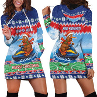 New Zealand Christmas Hoodie Dress Funny Jet Ride Kiwi Xmas - Polynesian Pride