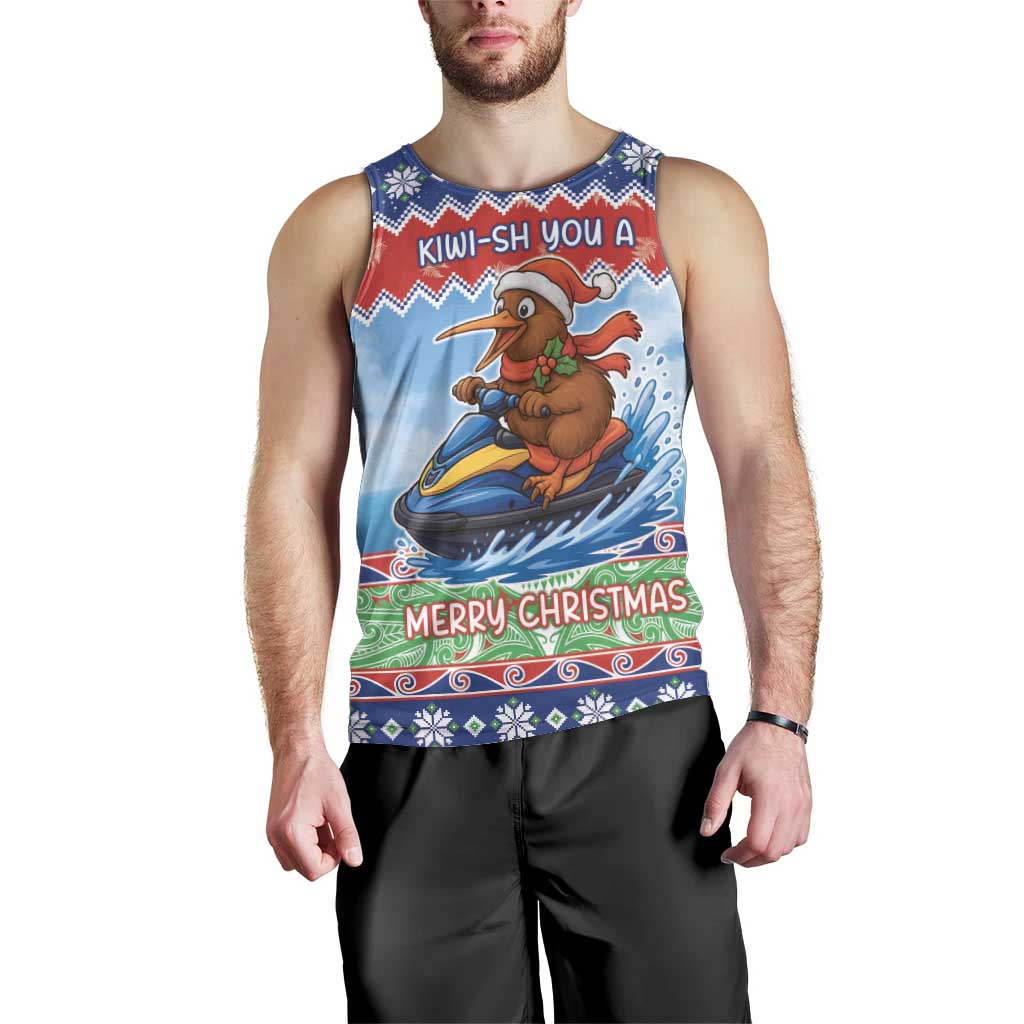 New Zealand Christmas Men Tank Top Funny Jet Ride Kiwi Xmas - Polynesian Pride