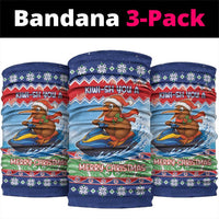 New Zealand Christmas Neck Gaiter Funny Jet Ride Kiwi Xmas - Polynesian Pride