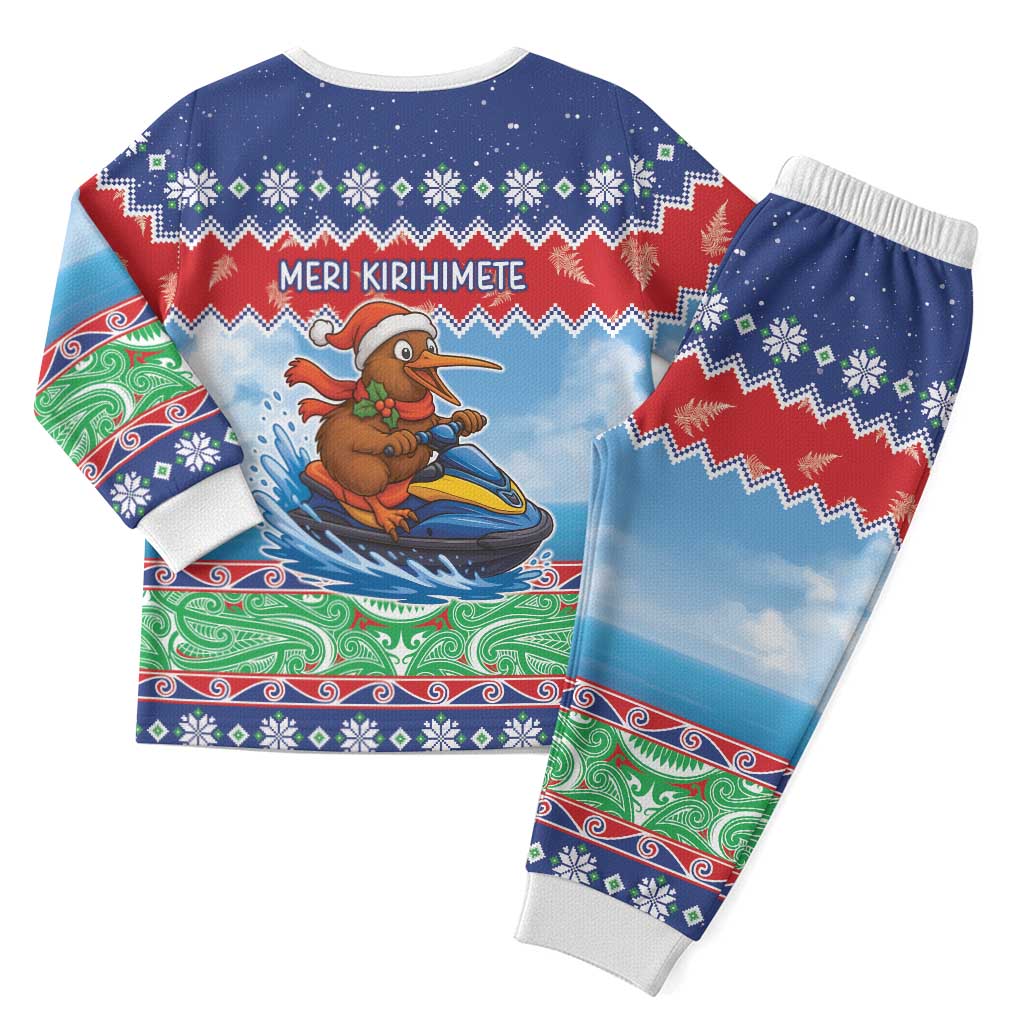 New Zealand Christmas Pajama Set Funny Jet Ride Kiwi Xmas - Polynesian Pride