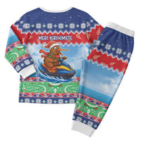 New Zealand Christmas Pajama Set Funny Jet Ride Kiwi Xmas - Polynesian Pride