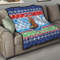 New Zealand Christmas Quilt Funny Jet Ride Kiwi Xmas - Polynesian Pride