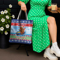 New Zealand Christmas Tote Bag Funny Jet Ride Kiwi Xmas - Polynesian Pride