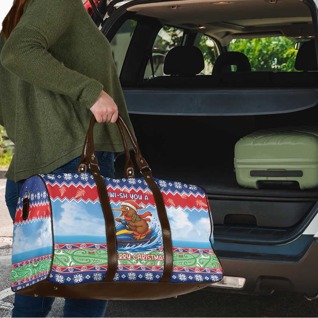New Zealand Christmas Travel Bag Funny Jet Ride Kiwi Xmas - Polynesian Pride