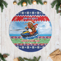 New Zealand Christmas Tree Skirt Funny Jet Ride Kiwi Xmas - Polynesian Pride