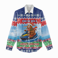 New Zealand Christmas Women Casual Shirt Funny Jet Ride Kiwi Xmas - Polynesian Pride