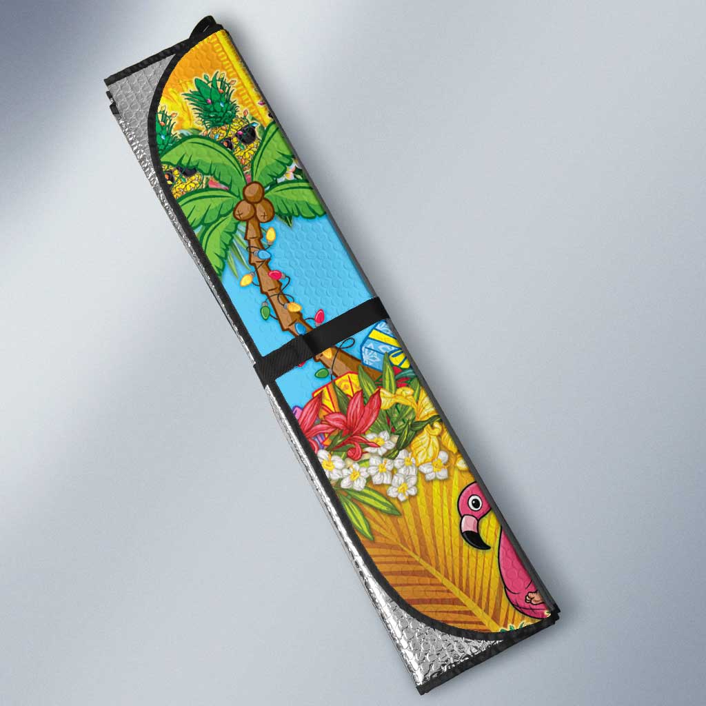 Hawaii Christmas Auto Sun Shade Mele Kalikimaka Tropical Vibes - Polynesian Pride