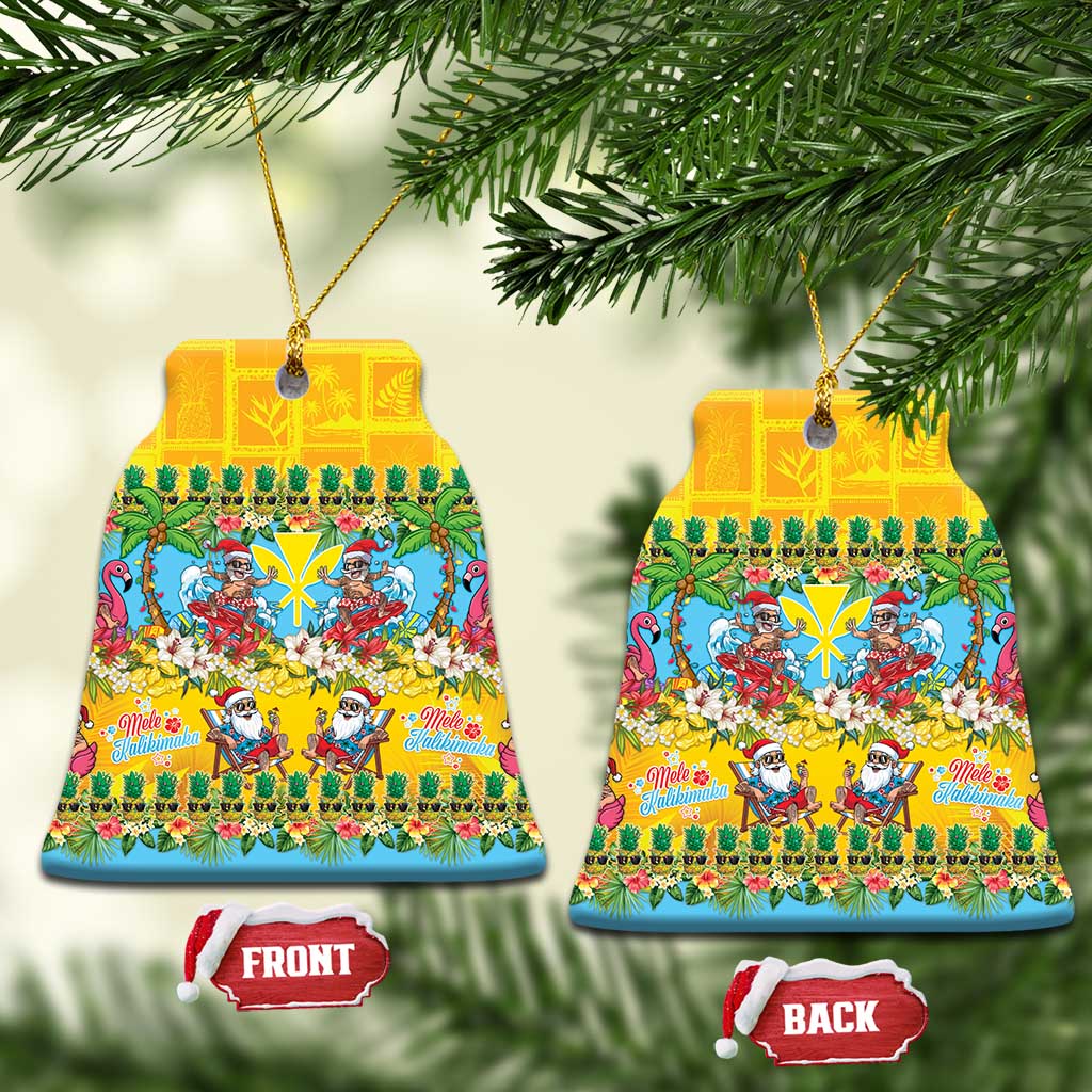 Hawaii Christmas Ceramic Ornament Mele Kalikimaka Tropical Vibes - Polynesian Pride