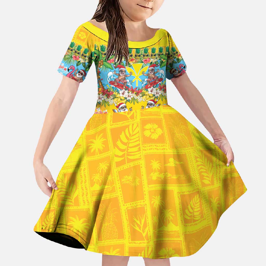 Hawaii Christmas Family Matching Mermaid Dress and Hawaiian Shirt Mele Kalikimaka Tropical Vibes - Polynesian Pride