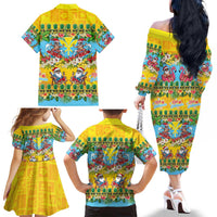 Hawaii Christmas Family Matching Off The Shoulder Long Sleeve Dress and Hawaiian Shirt Mele Kalikimaka Tropical Vibes - Polynesian Pride