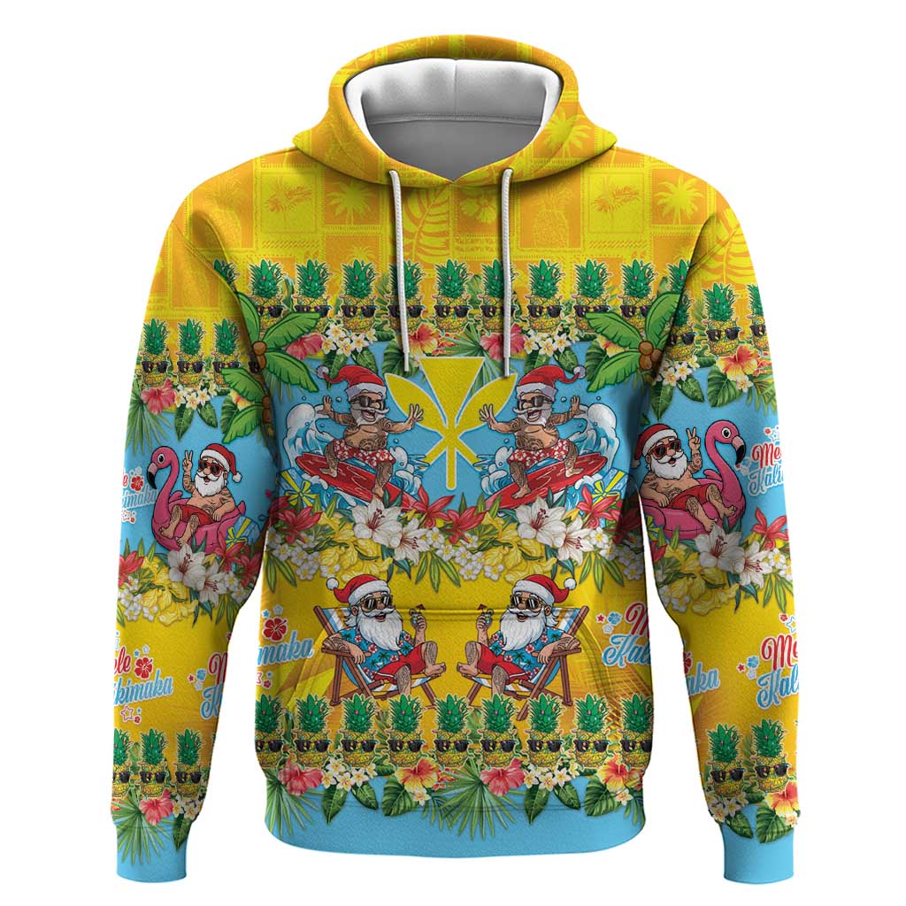 Hawaii Christmas Hoodie Mele Kalikimaka Tropical Vibes - Polynesian Pride