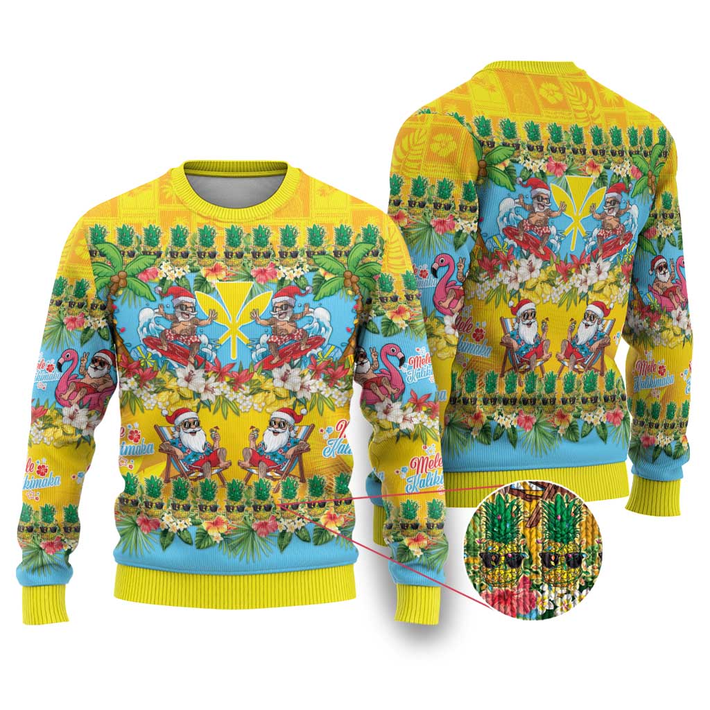 Hawaii Christmas Ugly Christmas Sweater Mele Kalikimaka Tropical Vibes - Polynesian Pride