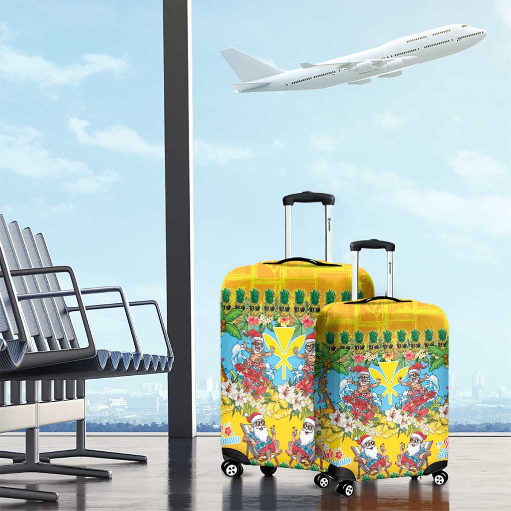 Hawaii Christmas Luggage Cover Mele Kalikimaka Tropical Vibes - Polynesian Pride