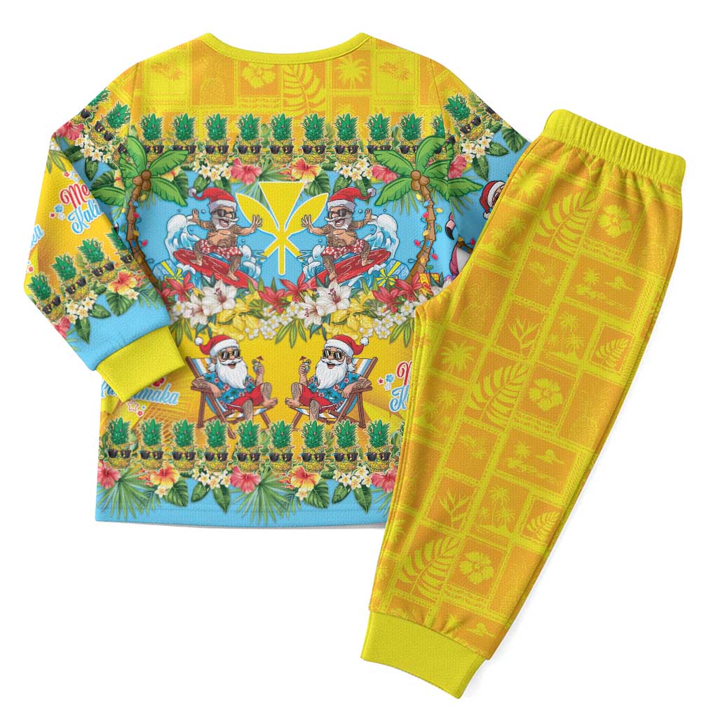 Hawaii Christmas Pajama Set Mele Kalikimaka Tropical Vibes - Polynesian Pride