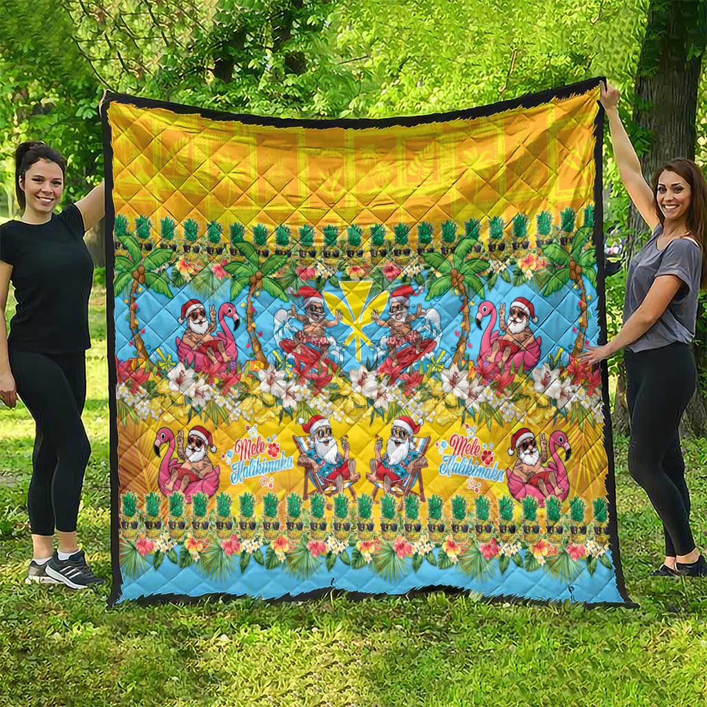 Hawaii Christmas Quilt Mele Kalikimaka Tropical Vibes - Polynesian Pride